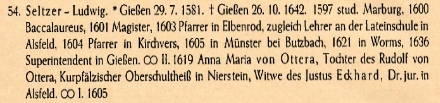 „Die Ahnen berühmter Wormsgauer“; hier: Ahnenliste, Seite 72, Pos. 54;
Dr. Karl Heinz Armknecht; Worms; Rathenaustr. 4